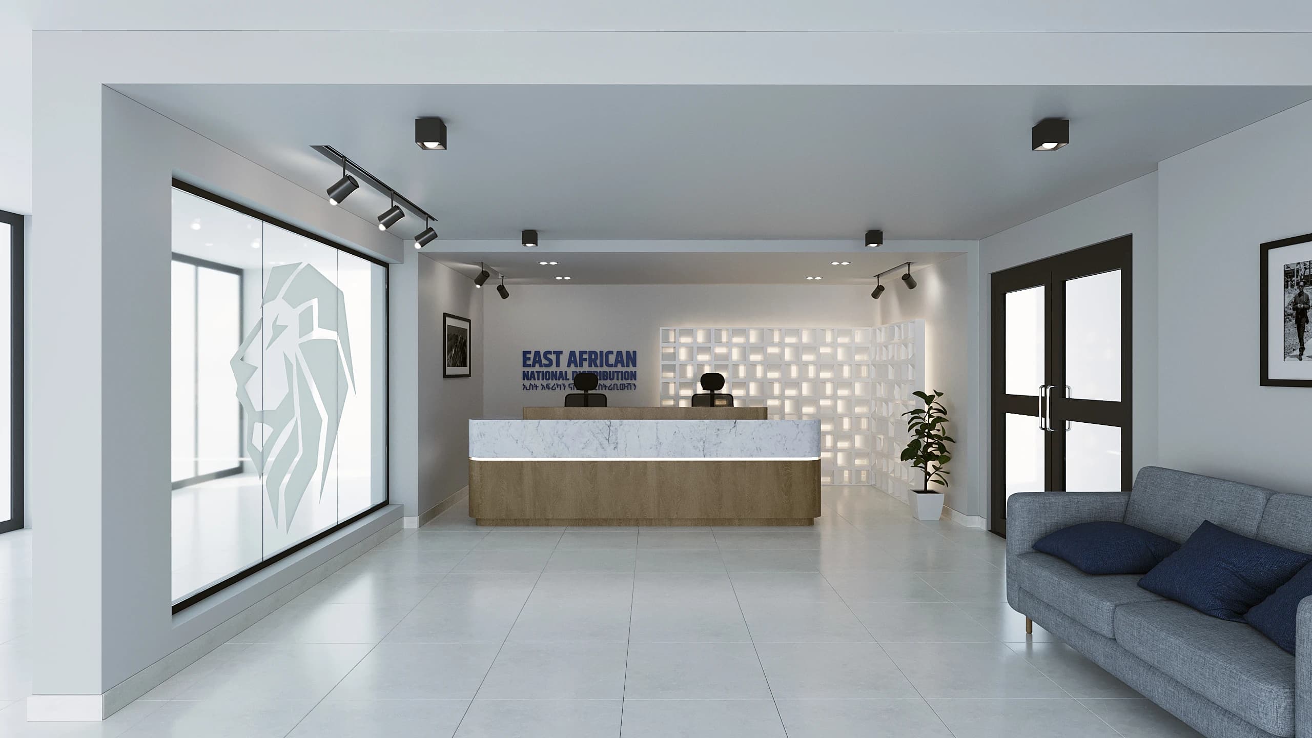 East African Trading House, Reception area interior design, Addis Ababa