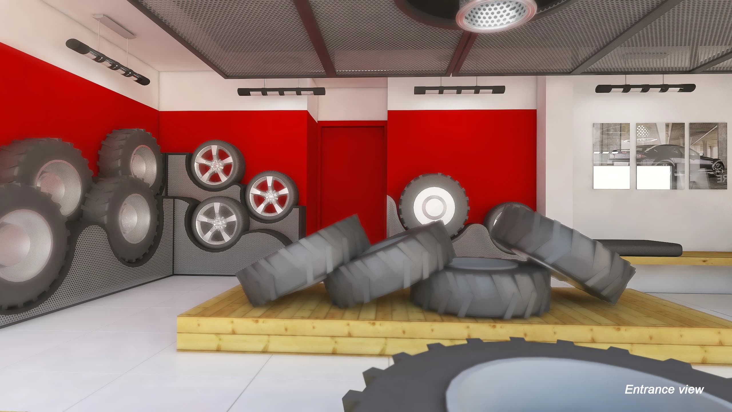Horizen Tyres Showroom Interior Design, Ethiopia