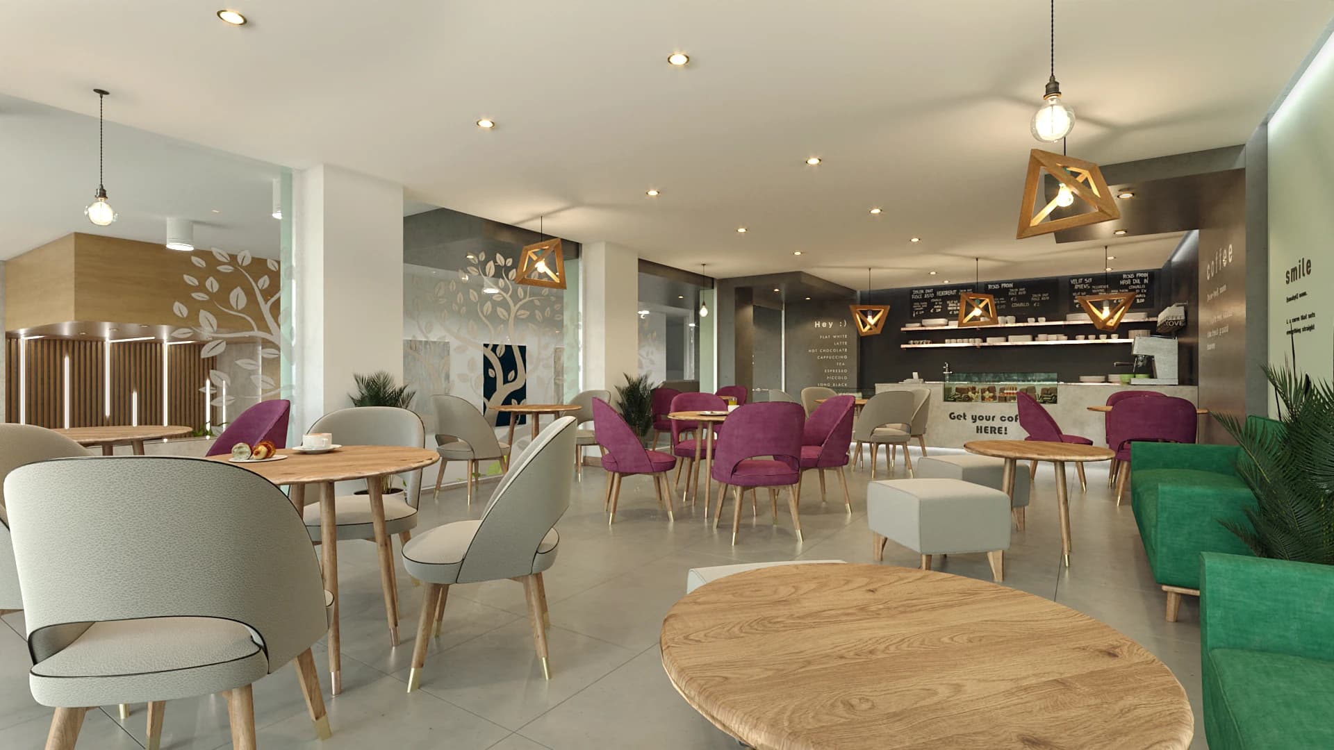 Vera cafe, Modern Coffee Shop Interior Design, Ethiopia