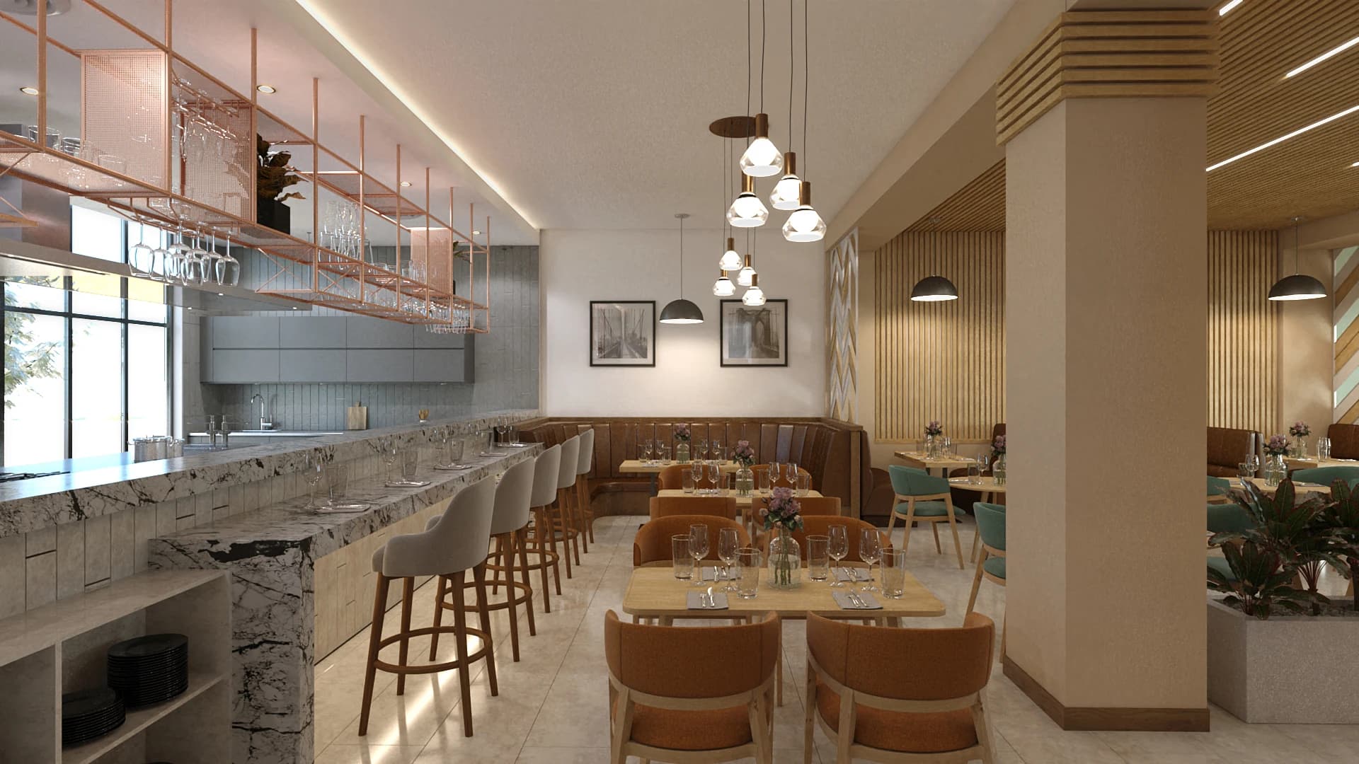 Vera Luxury Restaurant Interior Decor, Ethiopia